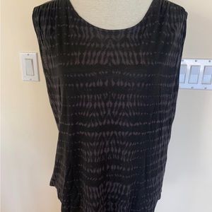 ALLSAINTS Womens Ladies Junior Girls Black Gray Casual Top Tee Shirt Blouse Sz L